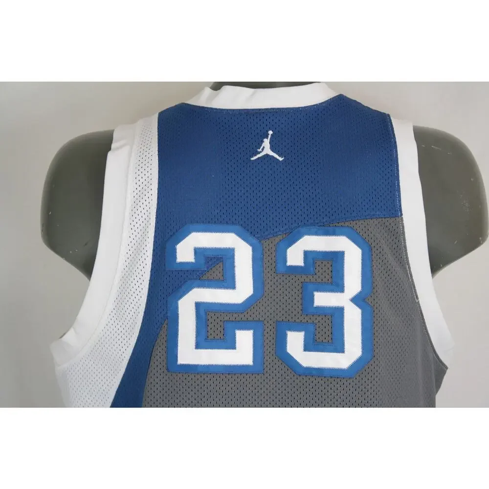 Vintage Jordan Y2K Jersey Spell Out Blue Mens L Basketball Tank